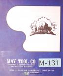 May Tool-May Tool Co. 42 Inch Ring and Circle Shear Service and Parts Lists Manual-42 Inch-42\"-01